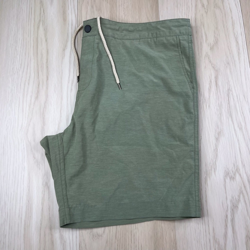 Faherty All Day Shorts Mens Size 42 Inseam 8" Heathered Light Green